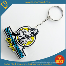 High Quality Customized Logo 2 D Promotional PVC Key Chain for Publicity From China